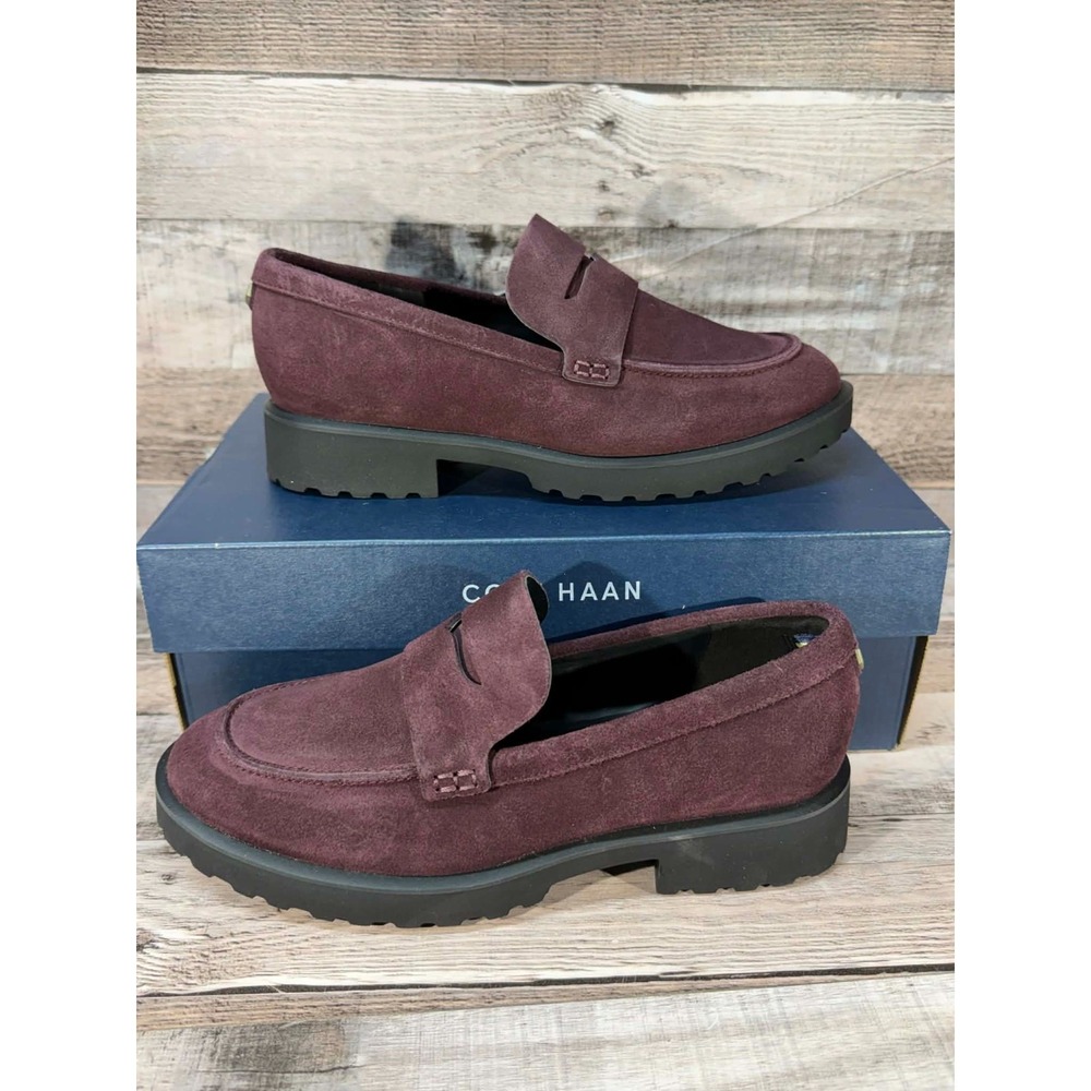 Cole Haan Geneva Loafer Women Shoes Pinot Suded W24295 Size 5.5 Brown - Picture 2 of 15